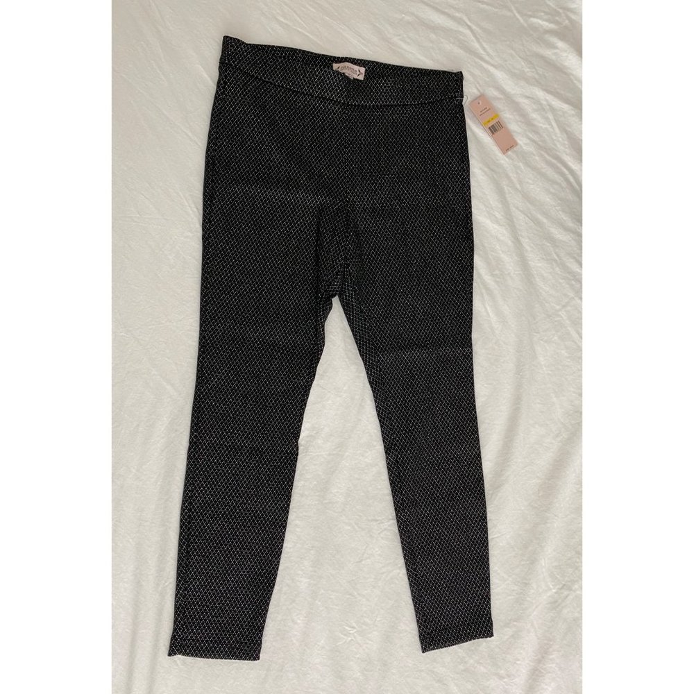 Nanette Lepore Black/White Pants Legging, Size M